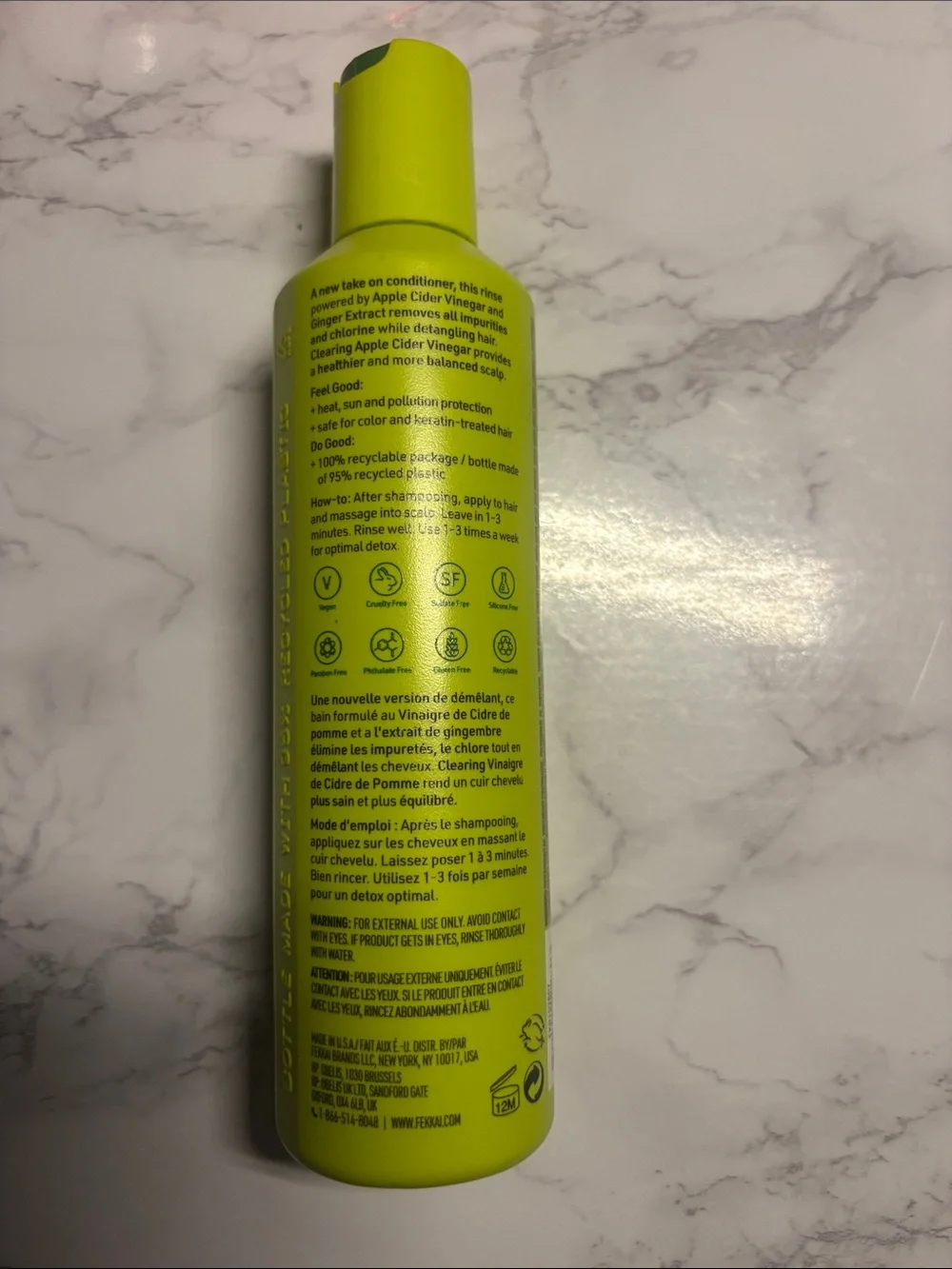 Apple Cider Detox Conditioning Detangler - Lime Green